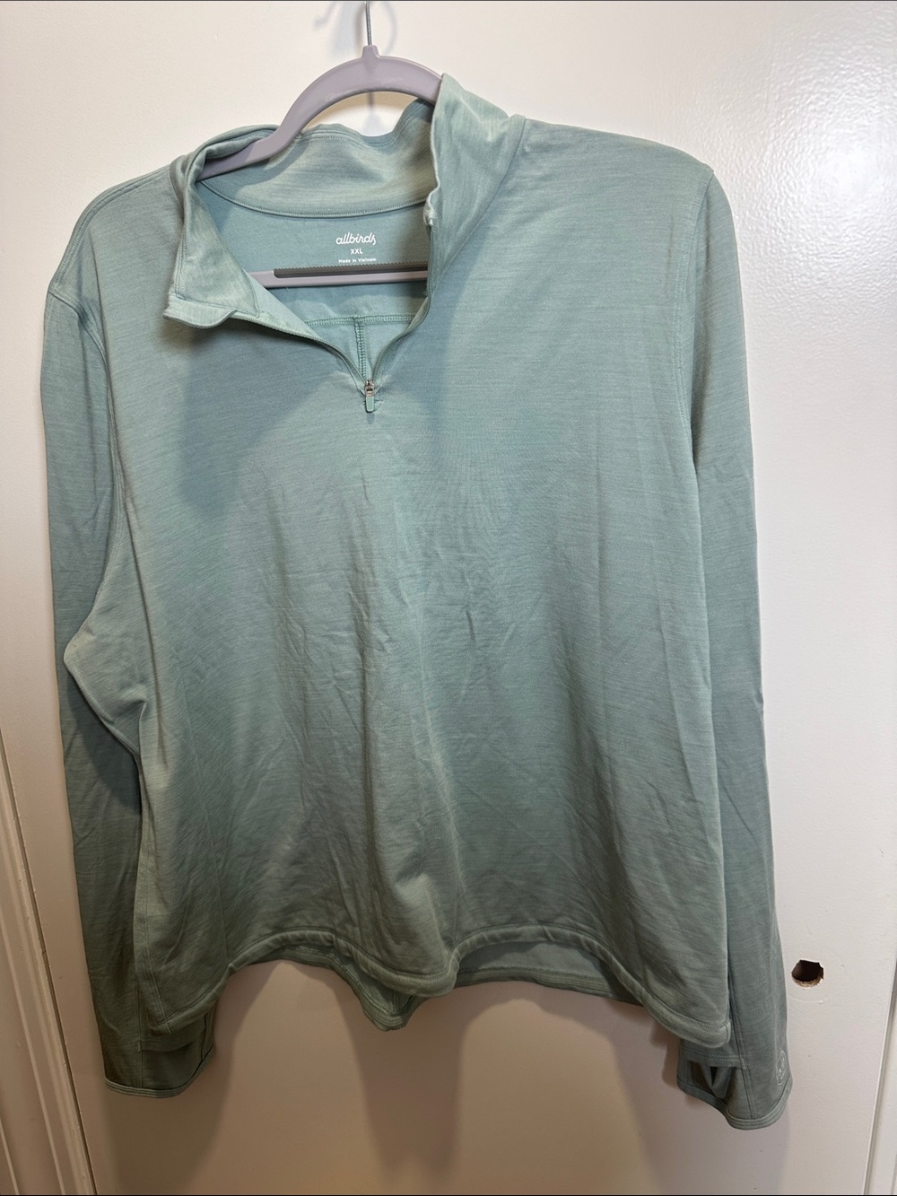 allbirds Women's Light Mint Quarter-Zip Sweater (57)